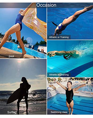 Modest Full Coverage One Piece Swimsuit Women Criss Cross Back Long Torso High Neck Bathing Suit Cute Floral Swim Suits Teen Girls Orange Floral S - Image 5