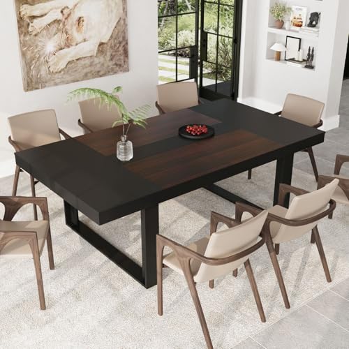 Timechee Dinner Table for 6-8 People, 86.6" Wide Large Modern