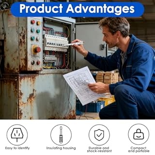 Tournevis Testeur de Tension Transparent, Détecteur de Phase Électrique 100-500V avec Poignée Ergonomique, Embout Plat 70 mm, Outil Sécurité Électricien(1 pièce de 14 cm)