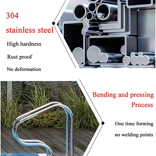 Set de 2 pasamanos de acero inoxidable para piscina miniatura 5