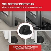 LouMaxx Türstopper Boden kleben 2er Set – - Türstopper zum Kleben für den Boden mit extra starker Haftung, für zuverlässigen Schutz von Wänden und Möbeln, ohne bohren (Schwarz matt, 2, stück) – Ansicht 6