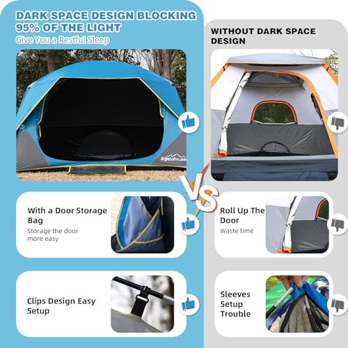 Loyeahcamp 4 Person Blackout Camping Tent の商品画像 1