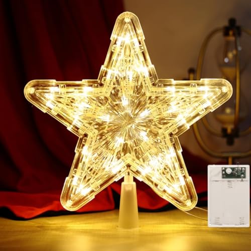 Christbaumspitze Stern,Weihnachtsbaumspitze Beleuchtet,Weihnachtsbaum...