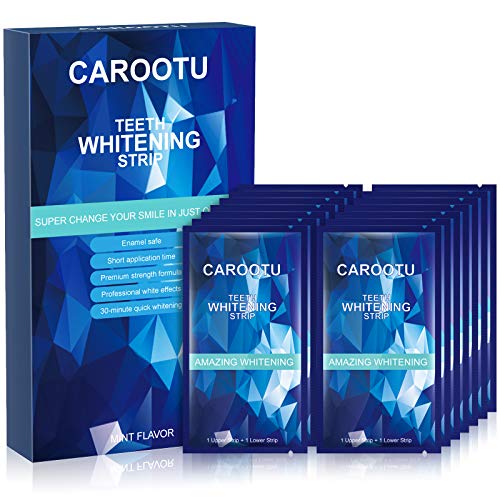 Teeth Whitening Strips - Non-Sensitive 25 Sets White Strips for Tooth Whitening, 30mins Fast-Result Teeth Whitener, Teeth Whitening Kit Removes Coffee Tea Smoking Wine Stains