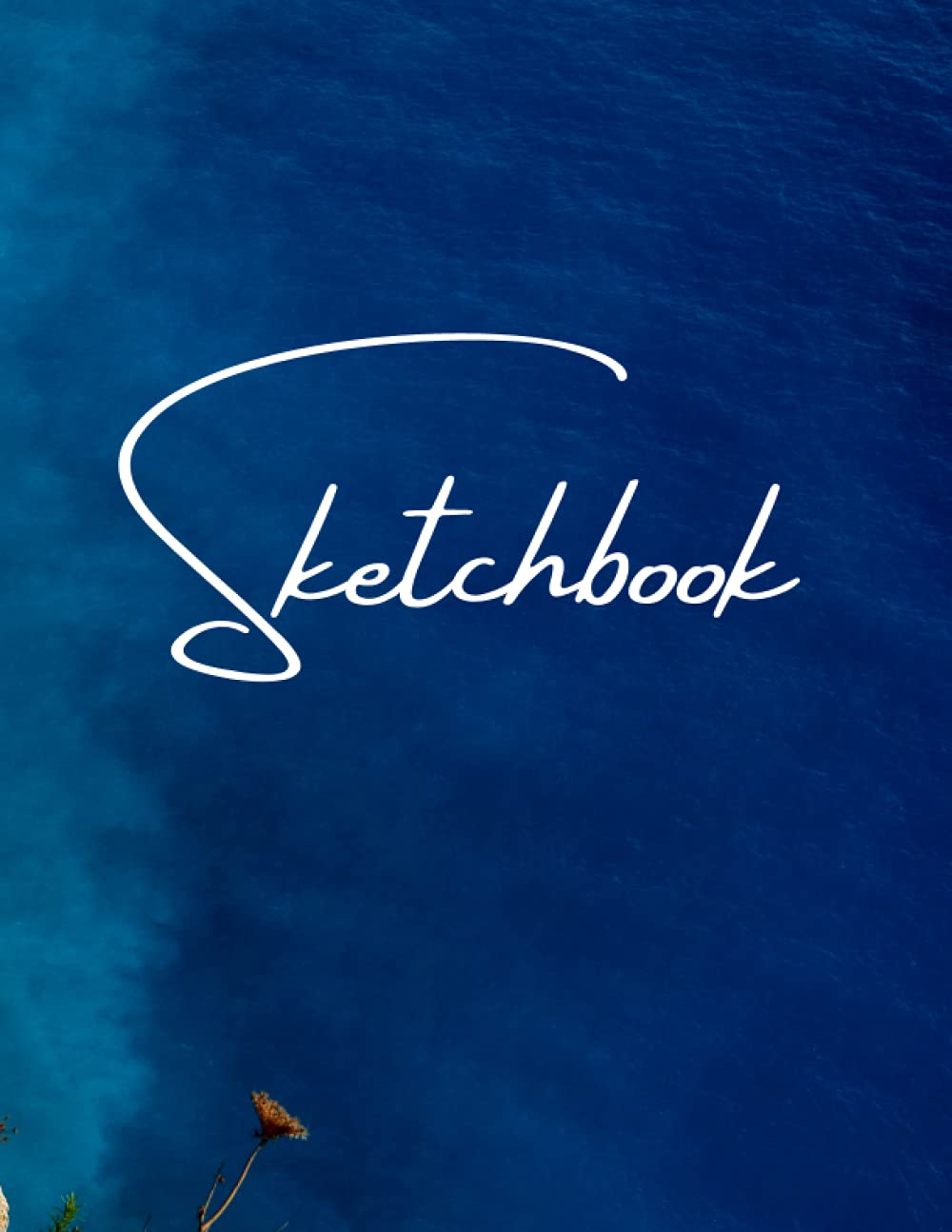 Sketchbook: Best blank white pages with Blue Sea With Rocks cover for painting, drawing, writing and sketching wide papers 8.5 x 11, 100 Pages, boyfriend and girlfriend (Best Blank Sketchbooks Ever)