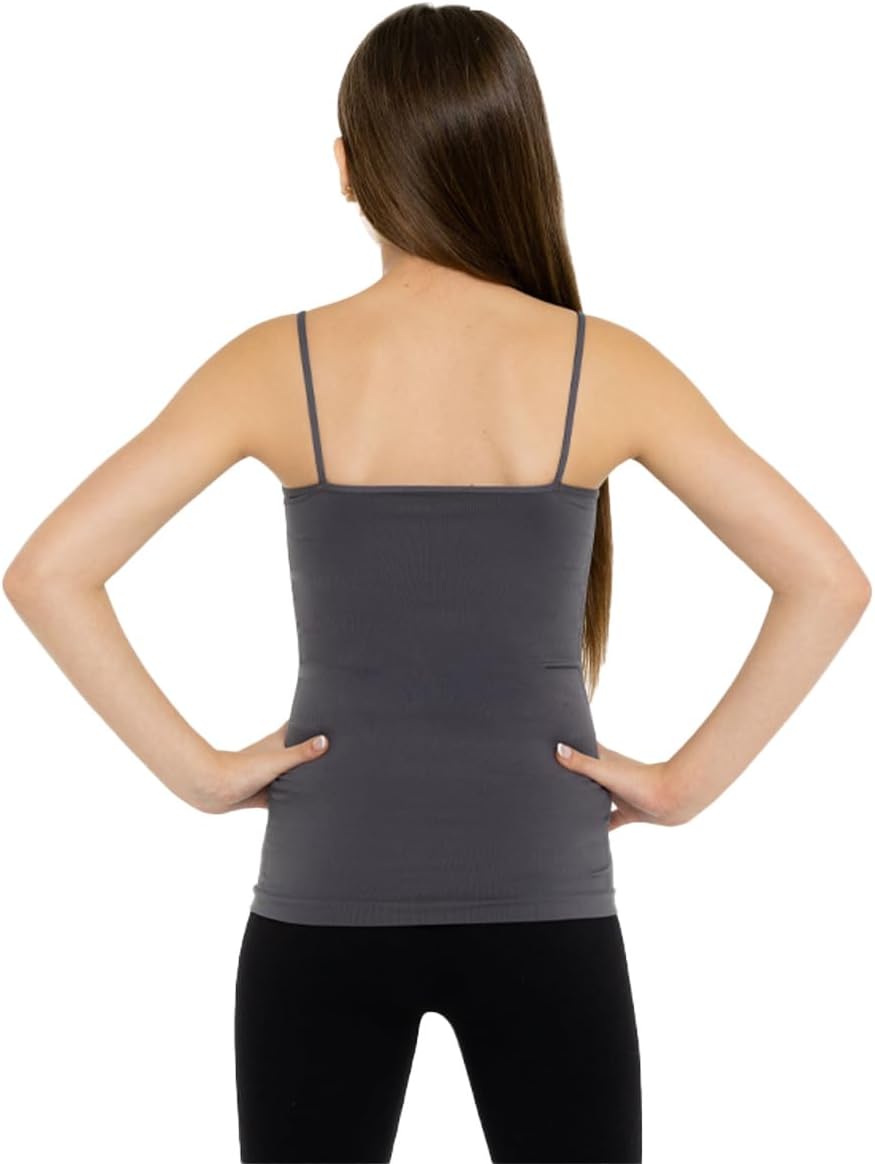 Malibu Sugar Girls Tank Top Camisole Sleeveless Spaghetti Strap Stretchy Comfortable Dance Cheer Gym One Size Fits 10-14 - Image 4