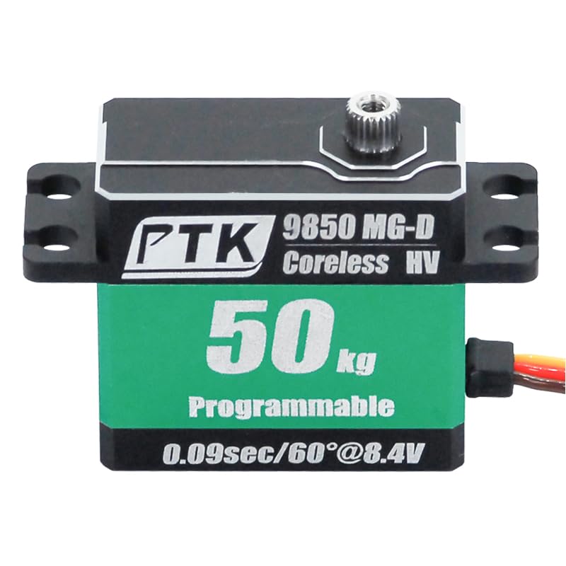 PTK 9850 MG-D 50kg High-torque Metal Digital Servo Motor - Waterproof RC Climbing Vehicle Model - Robot (90°)