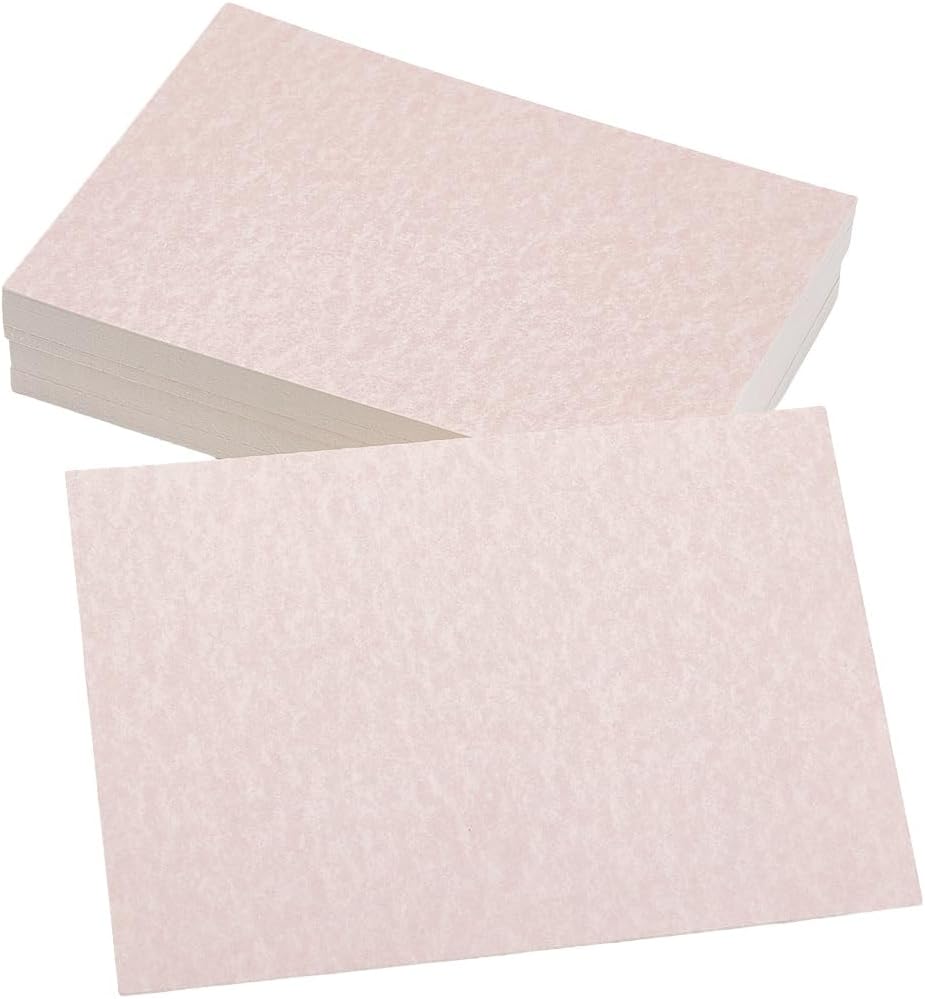 60 Sheets 5'' Rustic Cardstock Paper Aesthetic Stationery Paper Pink Double-sided Textured Art Handmade Index Card Stock Bulk Greeting Party Cardstock for Invitations Wedding Scrapbooking