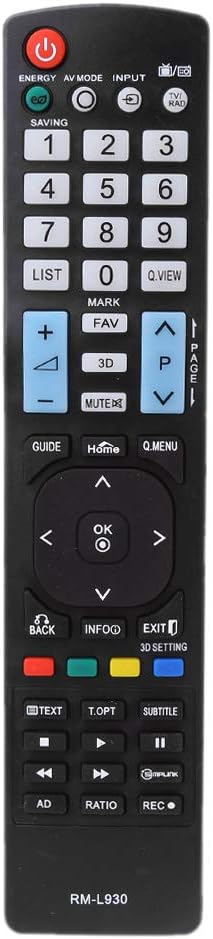 gszfsm001 Remote Control IR RM-L930 Wireless Controller Replacement AKB73615303 Compatible for LG 3D Digital Smart LED LCD TV