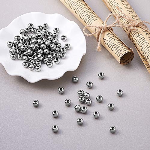 Kissitty 100Pcs Hypoallergenic Stainless Steel Round Spacer Beads 8Mm Metal Rondelle Charm Beads For Bracelets Necklace Diy Jewelry Craft Making With 3Mm Holes #TOP4