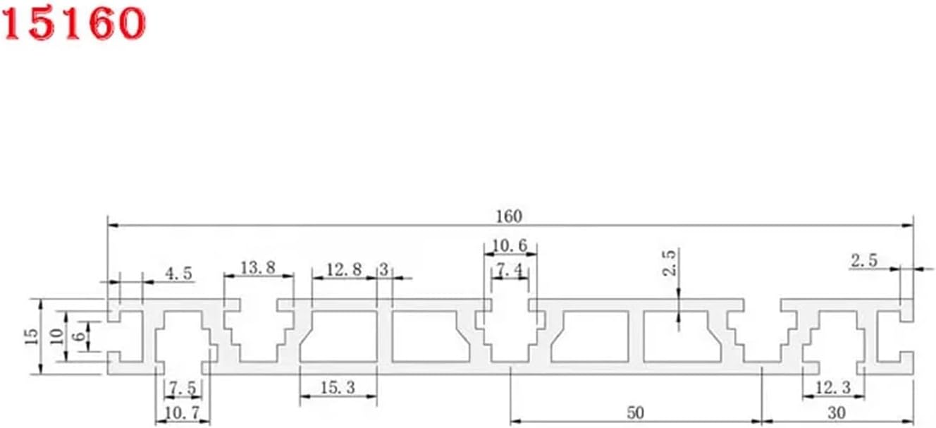 1 Piece 15160 Aluminum Extruded Anodized Linear Guide 300/600/1000MM(200mm)