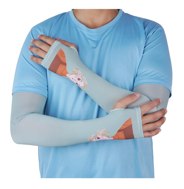 chacko 1Pairs Biker/Sports Full Arm Fingerless Sleeves Gloves for UV, Dust, Summer, Sun Protection for men and Women-picture-28