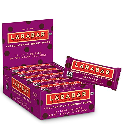 Larabar Gluten Free Bar, Chocolate Chip Cherry Torte, 1.6 oz Bars (16 Count), Whole Food Gluten Free Bars, Dairy Free Snacks