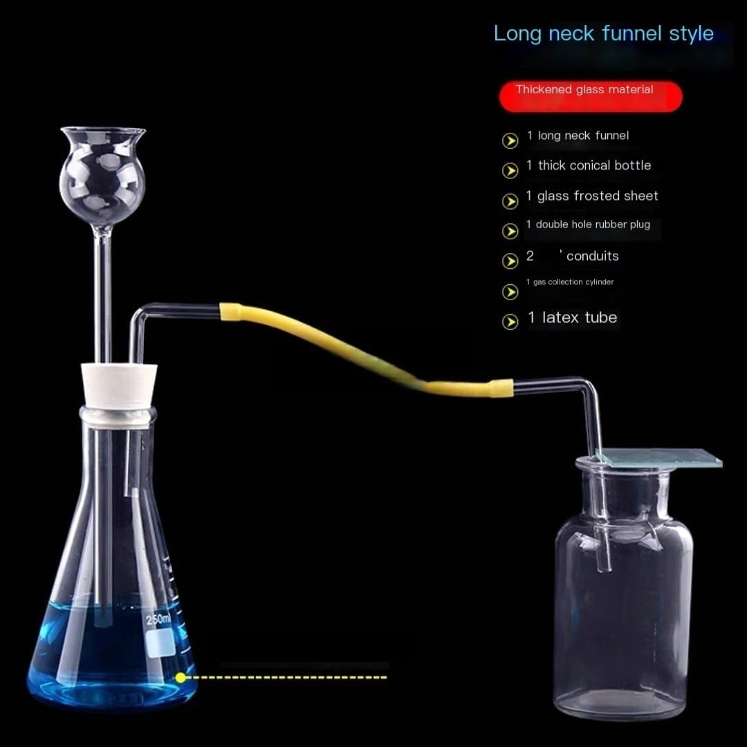 Dispositivo portátil for la producción de dióxido de carbono: generador de gas simple con botella cónica y accesorios