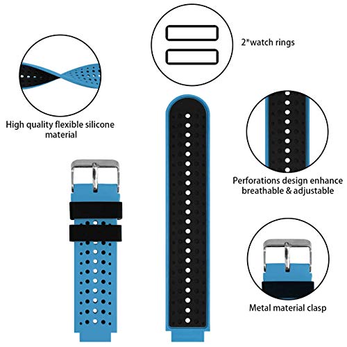 Image of Band Compatible with Garmin Forerunner 235, Soft Silicone Replacement Watch Band Strap Wristband for 220 /230 /235 /620 /630 /735XT /235 Lite Smart Watch for Women Men