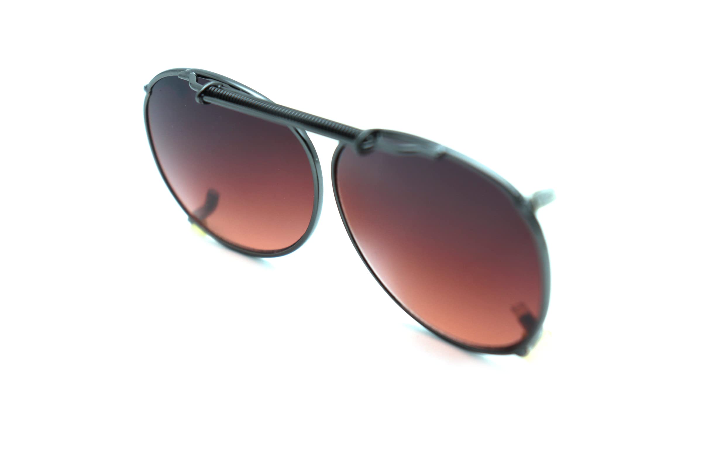 Color Viper Clip On, Flip Up, Adjustable Spring Clip on, Driving Lens, Lens very (F11F Large Size Round/Driving Lens Gunmetal)