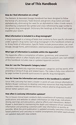 Pediatric & Neonatal Dosage Handbook