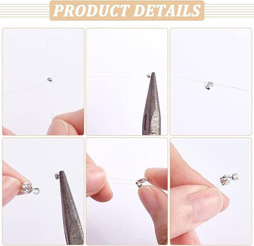 Miniatura 3 de UNICRAFTALE Alrededor de 800 cuentas redondas lisas de 0.079 pulgadas, cuentas espaciadoras de acero inoxidable 304 cuentas sueltas de metal para