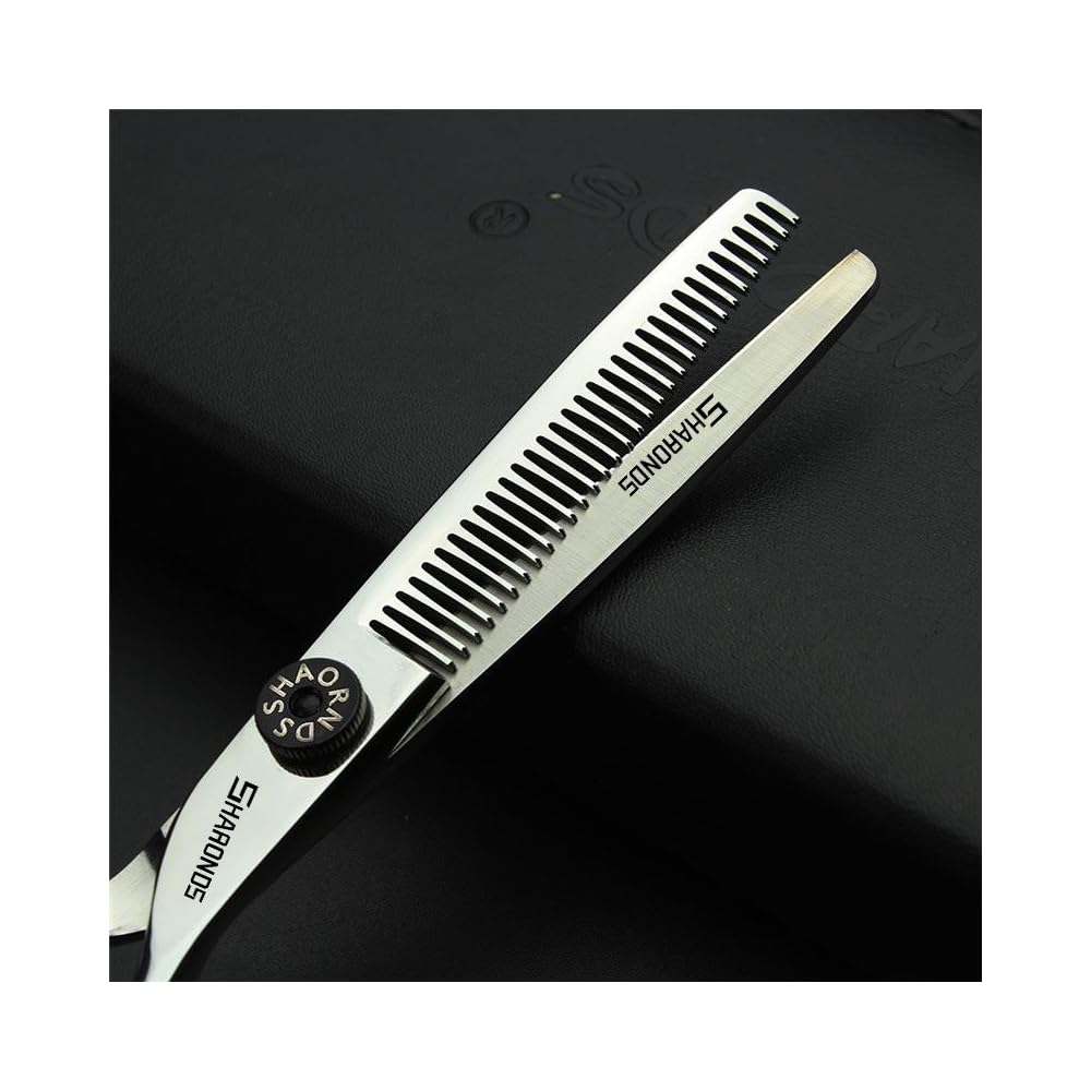 Traje de corte de pelo profesional de 5/5.5/6 pulgadas, cuchilla afilada, fácil de podar, adecuado para peluqueros y peluquerías. (6 pulgadas - 2pc-A)