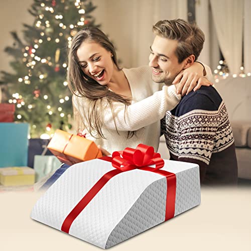 Forias Leg Elevation Pillow For Swelling After Surgery 8" Leg Pillow For Sleeping Memory Foam Wedge Pillow For Legs Circulation Elevated Pillow For Sciatica Knee Hip Ankles Back Pain Relief #TOP7