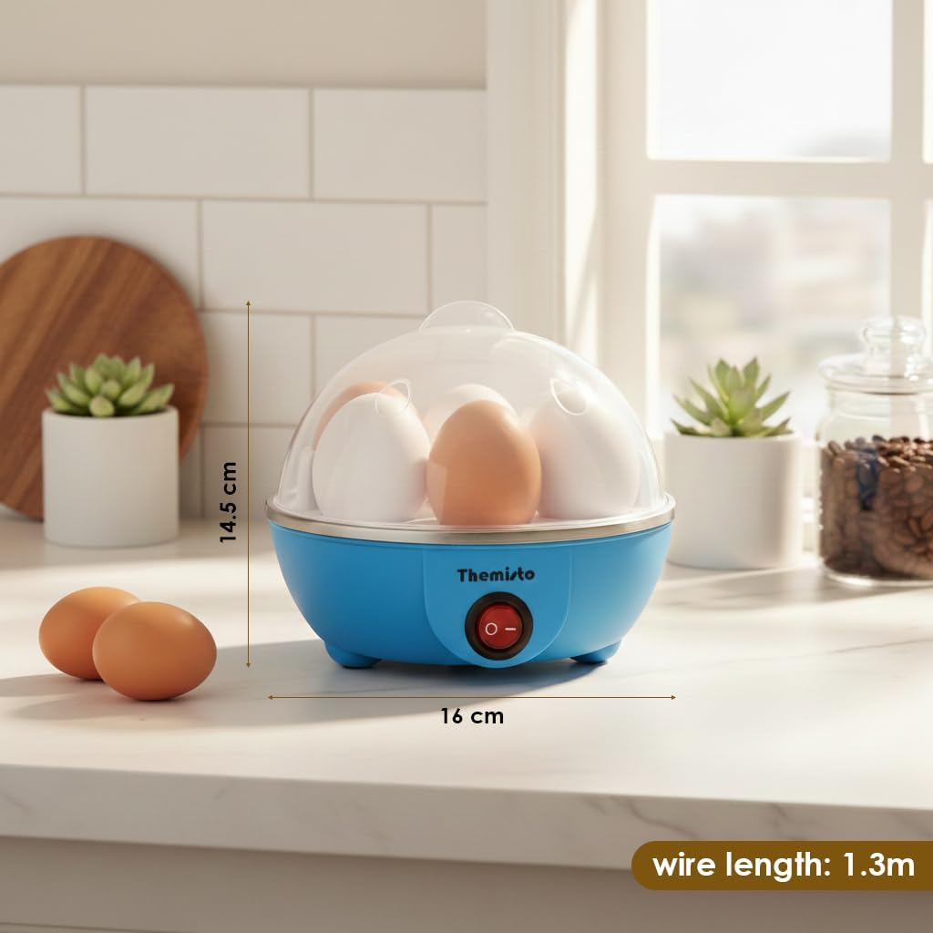 THEMISTO TH-610 350w Egg Boiler/Poacher/Cooker for Steaming, Cooking & Boiling (7 eggs)