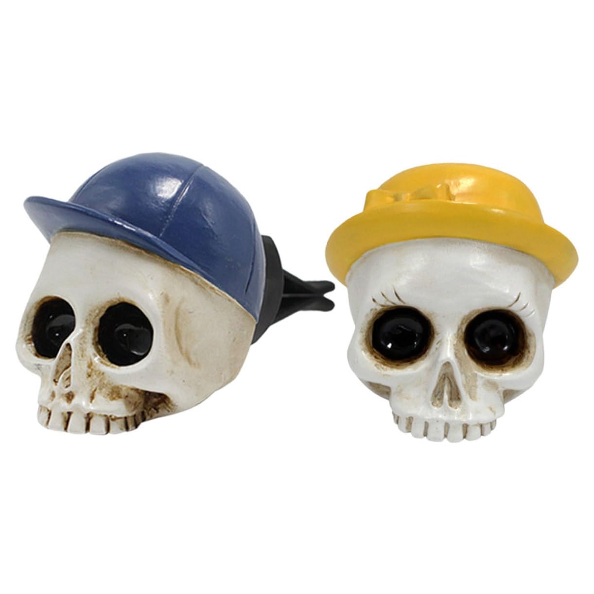 Mobestech 8pezzi Decorazioni Per Auto Forma Di Teschio Clip Per Bocchette Aria Halloween Accessori Per Interni Auto Atmosfera Spettrale Per Feste e Viaggi