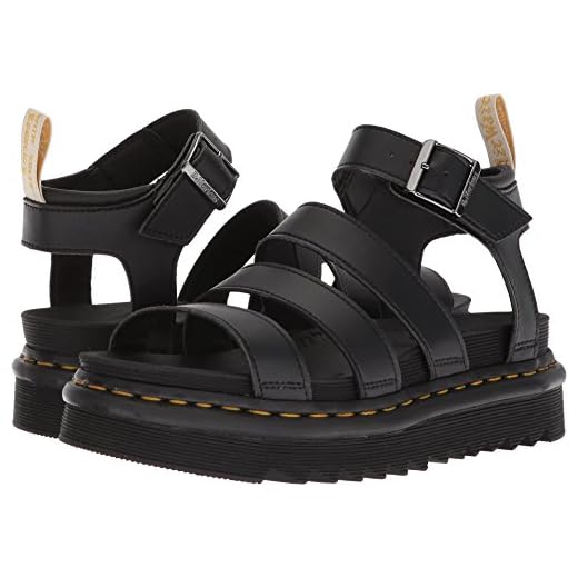 Dr. Martens Women's V Blaire Fisherman Sandal, Black Felix Rub Off, 8