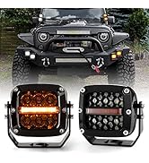 COWONE LED Pods, 2PCS 3 inch 60W LED Light Bar, 6000LM Spot Flood Combo Off Road Light Cubes LED ...