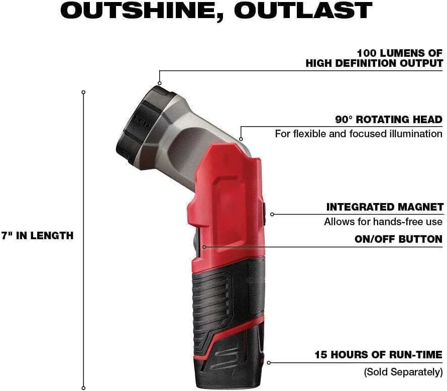 Power Tool Combo Kits,for Milwaukee Tools Combo Kit Milwaukee 2498-25 M12 12v Cordless Lithium-Ion Compact 5 Tool Combo Kit,Drill Driver,Impact Driver,Ratchet,Hackzall, Led Work Light