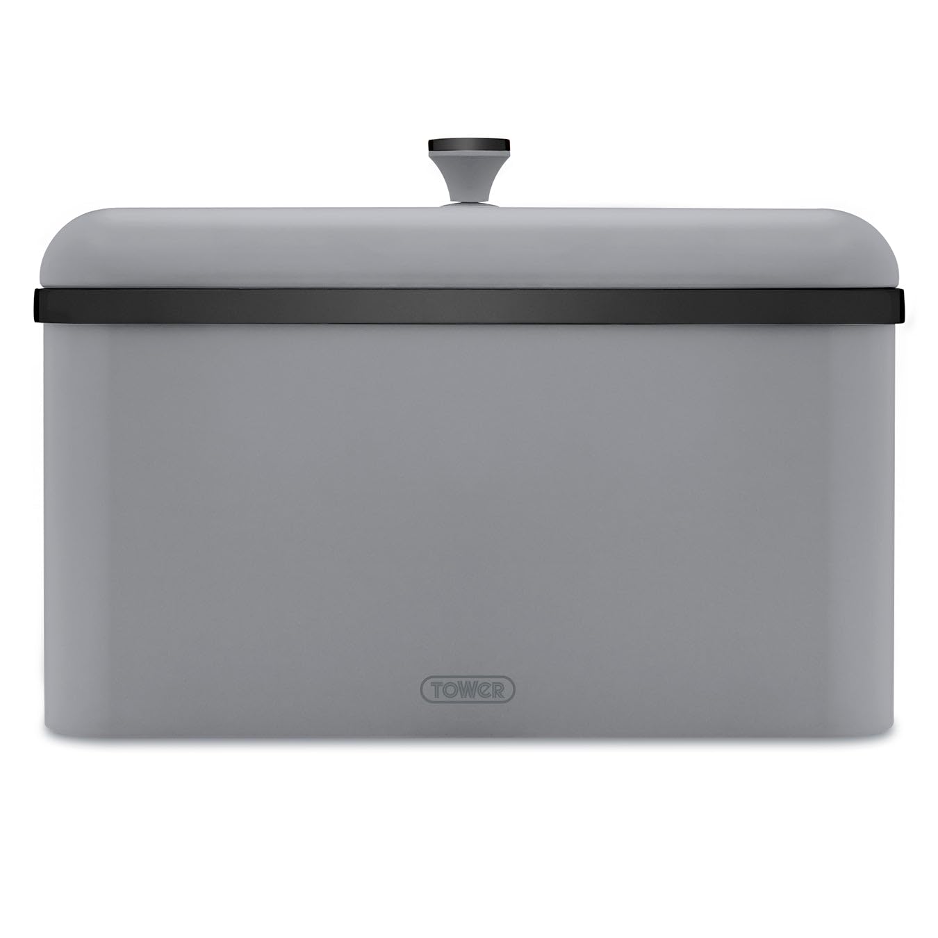 Tower T826136GRY Sera Portapane grigio e finitura affumicata, in acciaio inox