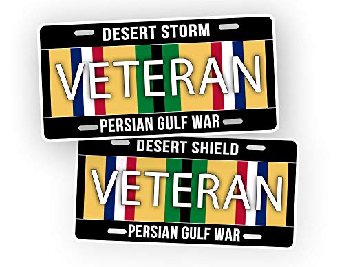 SignsAndTagsOnline Operation Desert Storm and Shield Veteran License Plate Gulf War Veteran Auto Tag