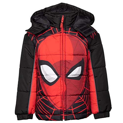 Image of Marvel Hooded Zip-Up Puffer Jacket Toddler to Big Kid