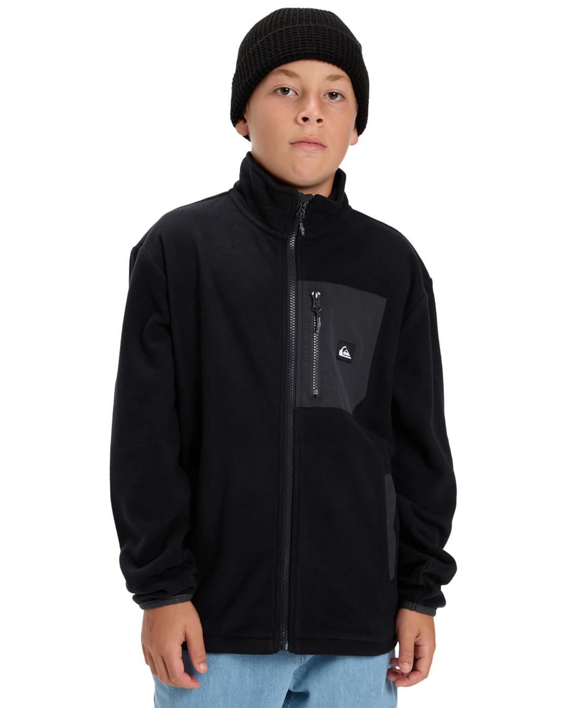 Quiksilver Ice Fields - Polaire zippée - Garçon Enfant 8-16 Ans - 16 - Noir