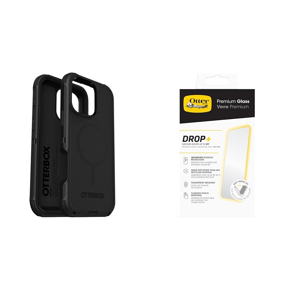 Coque Defender Series MagSafe iPhone 16 Pro Max OtterBox noire protection écran - 2