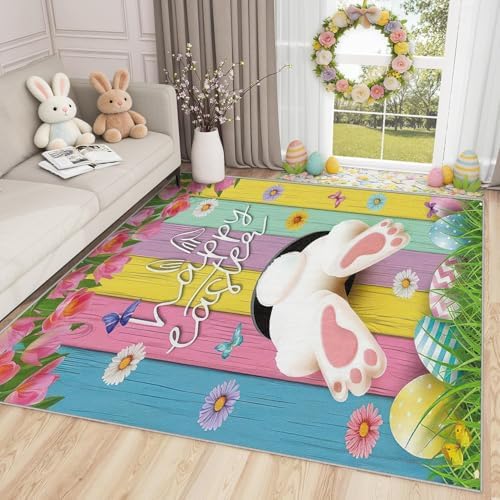 Easter Colors Rag Rug Amazon.com: Zoainuos Easter Bunny 2x3 ft Area Rug - Multi Color ...