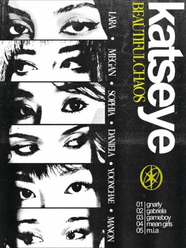Image of KATSEYE Girl Group Poster - Glossy A4 Size, Self-Adhesive, Unframed Wall Art Featuring Beautiful Chaos Design (Beautiful Chaos)
