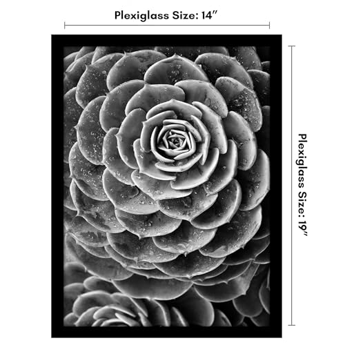 Image of Americanflat 14x19 Poster Frame - Black Engineered Wood with Polished Plexiglass - Wide Picture Frame for Vertical or Horizontal Wall Display - Epic Collection - Black