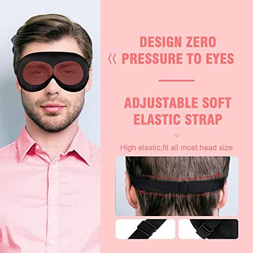 Sleep Mask, Super Soft Eye Masks with Adjustable Strap, Lightweight Comfortable Blindfold, Perfect Blocks Light for Men Women(Black, Dark Blue, Dark Purple)