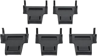 5-Pack Headlamp Mounting Clips for Welding and Safety Helmets, Anti-Slip Gear-Textured Bracket Holder for 22-26mm LED Flashlights, 90 Degree Adjustable Camping Work Accessory, Black(Lamp base)