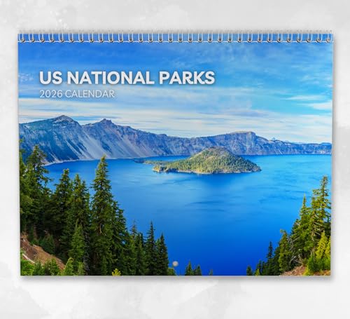 US National Parks Calendar 2026: Monthly Wall Calendar with Notes, Hanging A4 Size, Includes key dates & holidays