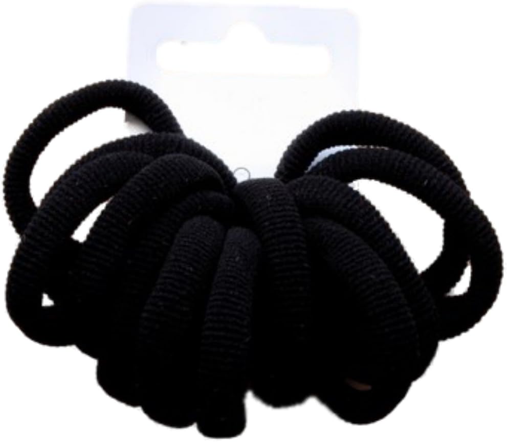 Snag Free Endless Hair Elastics & Bobbles - Black, Various Sizes, No Metal, All Hair Types