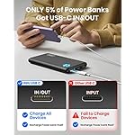 INIU Portable Charger, Slimmest 10000mAh 5V/3A Power Bank, USB C in&out High-Speed Charging Battery Pack, External Phone Powerbank Compatible with iPhone 16 15 14 13 12 Samsung S22 S21 Google iPad etc - Image 5