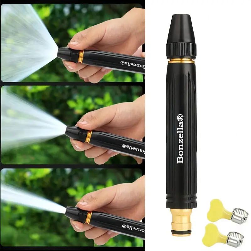 BONZELLA Water Spray Gun for Car Wash Bike Washing Gun for 1/2" Hose Pipe High Pressure Water Gun Nozzle Adjustable Car Washer Gun Brass Jet Water Spray Nozzle for Garden & Window (B0CZHK25PZ) Amazon Price History, Amazon Price Tracker