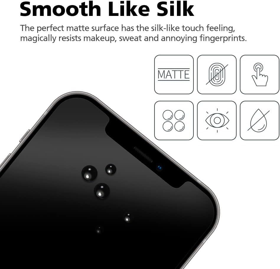 3-Pack Anti Glare Matte Screen Protector for iPhone 13 Mini, Break-Resistant PET EPU Film, Anti Fingerprint, Silky Touch, Dust Free & Easy Installation with Alignment Jig image 4