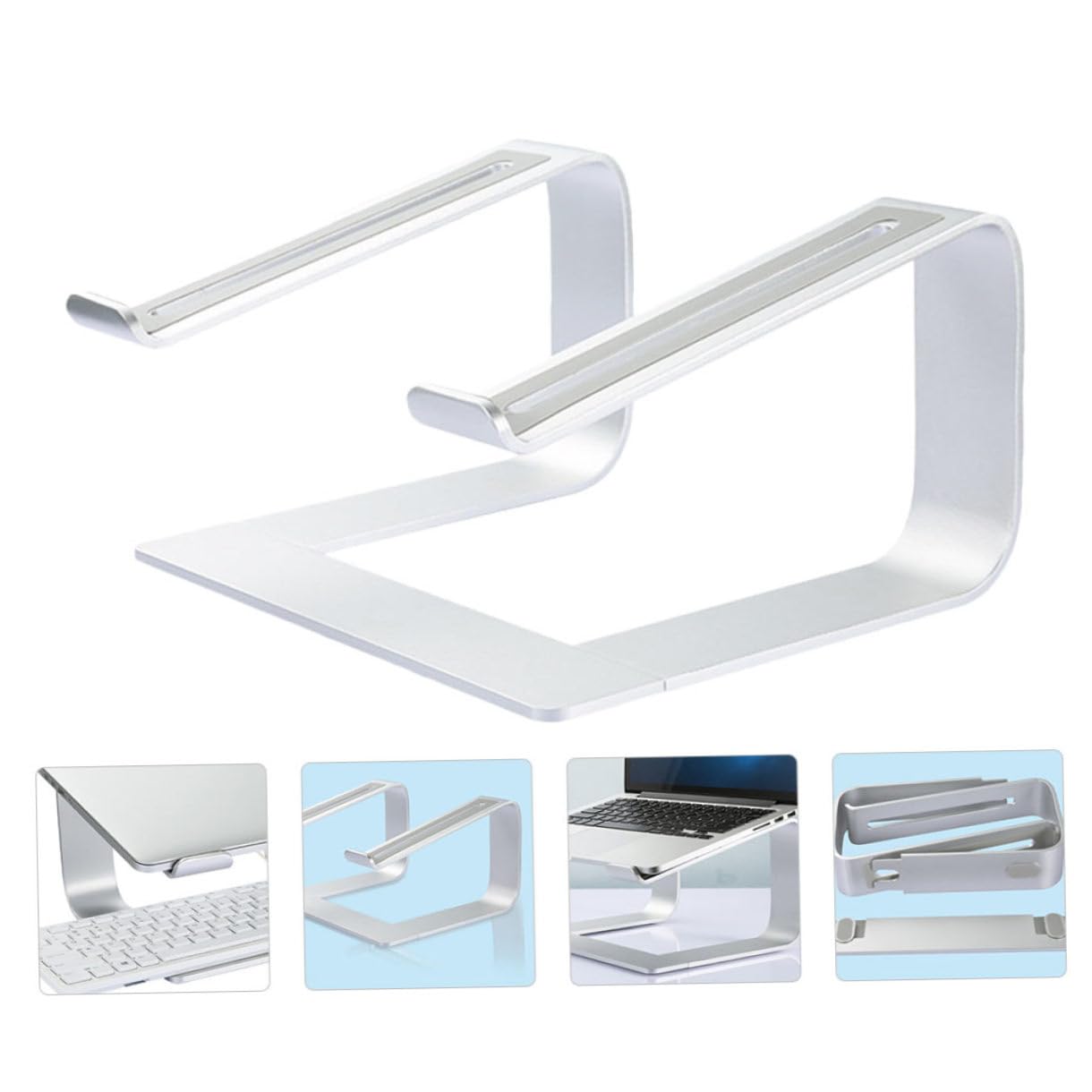 NUOBESTY Soporte para Portátil de Aleación de Aluminio Soporte Antideslizante para Tableta Resistente para Portátil para Trabajo o Estudio Casa