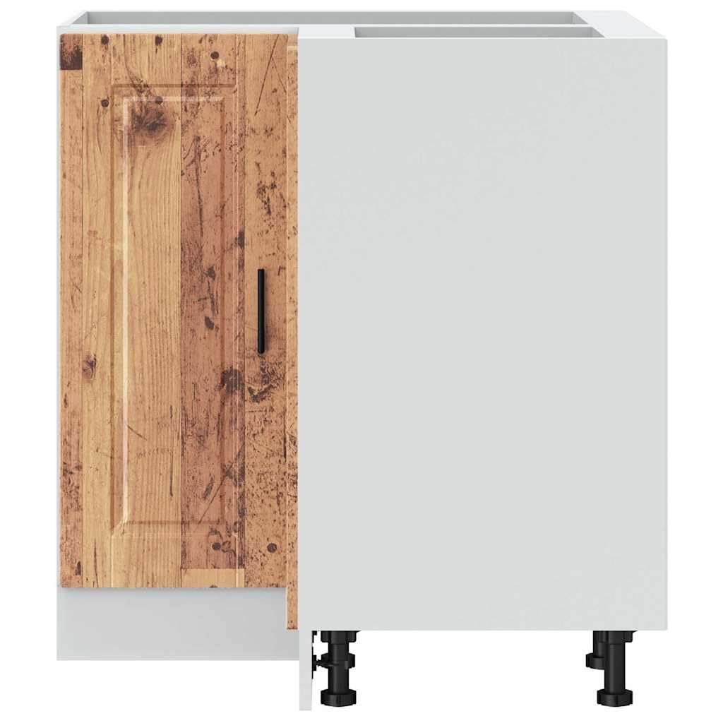 Meuble Evier Cuisine Avec Evier Armoire D'angle Cuisine Porto Noir - Meuble Rangement évier - Bois Ingénierie Meuble Cuisine Bas Avec Plan De Travail