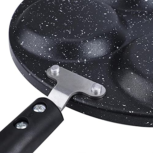 4 kopjes ei koekenpan, multifunctionele ontbijt pan, anti-stick multifunctionele vier-gaten ontbijt koekenpan, anti… - Afbeelding 7