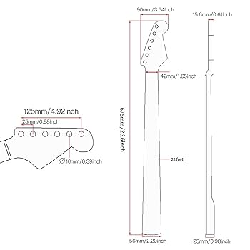 ミディアムスケール マホガニーネック Amazon | 交換用ギターネック マットマホガニー指板バックボード