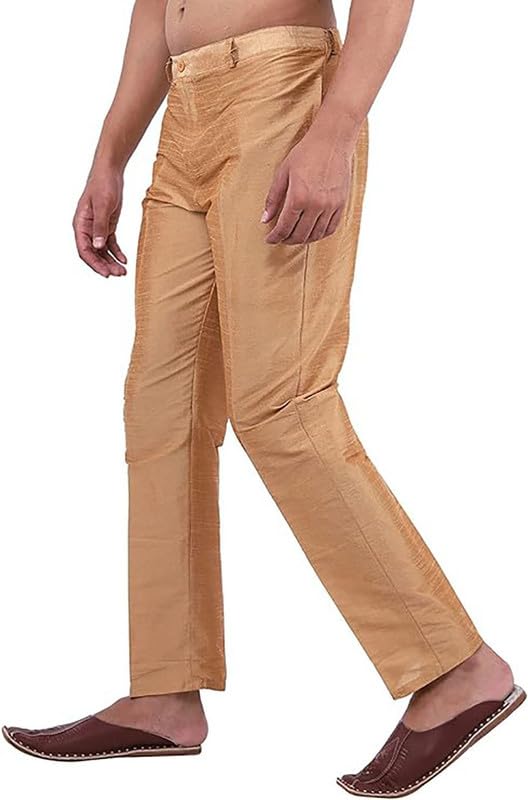 Dupion Silk Traditional Ethnic Sherwani Bottom Pants Trousers Regular Fit Pajama4