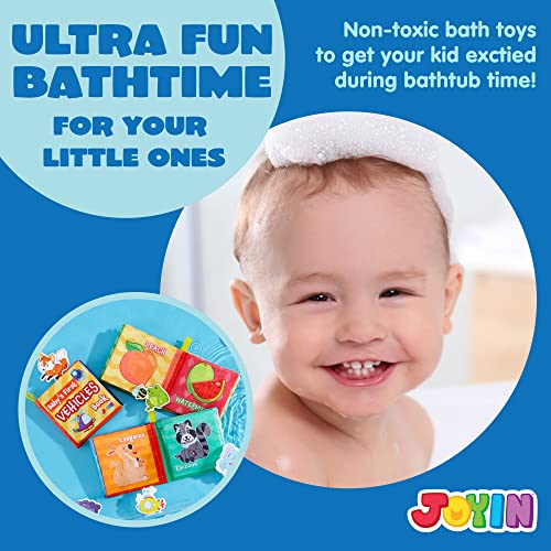 JOYIN 12 Packs My First Soft Bath Books, Nontoxic Fabric Soft Baby Cloth Books,Early Education Toys, Waterproof Baby Books for Toddler, Infants Perfect Shower Toys,Kids Bath Toys Best Gift